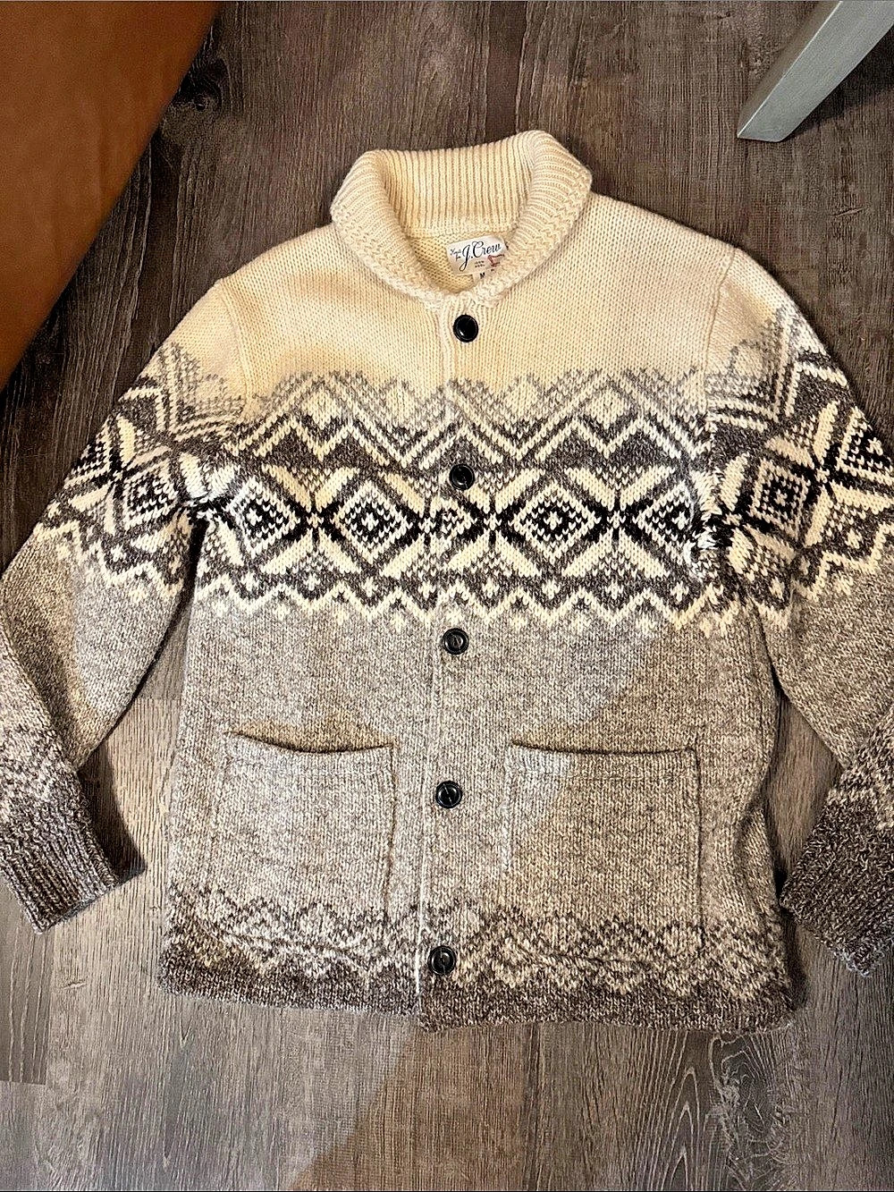 J.Crew Fair Isle chore jacket  wool style AT916